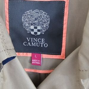 Vince Camuto Tan and Blue Trim Jacket